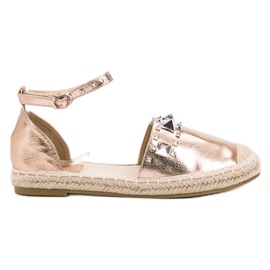 Bestelle Rose Gold Rock Espadrilles gul rosa