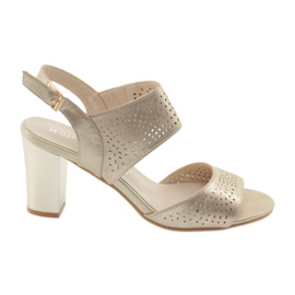 M.Daszyński Sandaler i innersula i Daszyński -läder gul M.Daszyński Sandaler i innersula i Daszyński -läder gul