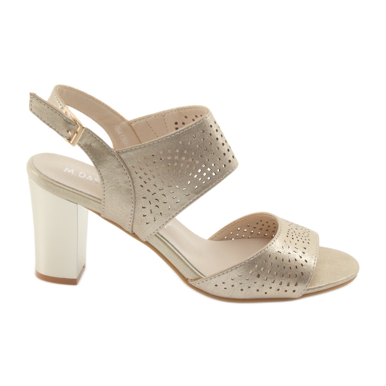 M.Daszyński Sandaler i innersula i Daszyński -läder gul