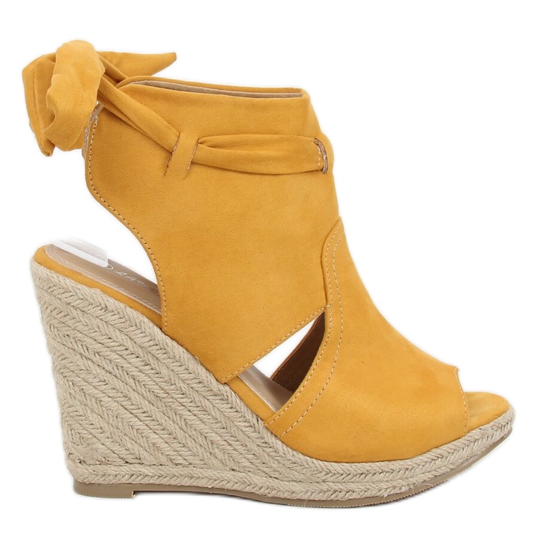 Gul Espadrilles på kilar gul LM-023 Gul