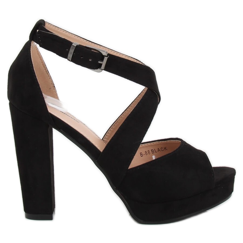 Svarta sandaler på plattformen B-88 Svart