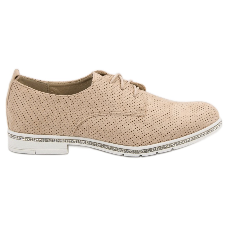 Seastar Beige brogues med kristaller