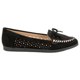Seastar Svarta openwork loafers