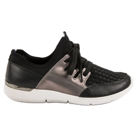 Slip-on sportskor svart