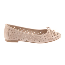 American Club LU13 ballerina för kvinnor gyllene beige