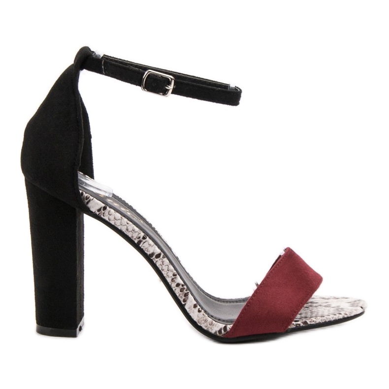 Danic Sandaler med hög klack svart röd