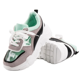 SHELOVET Transparenta sneakers på plattformen grå