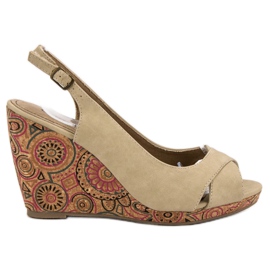 Corina Trendiga Ethno -sandaler brun