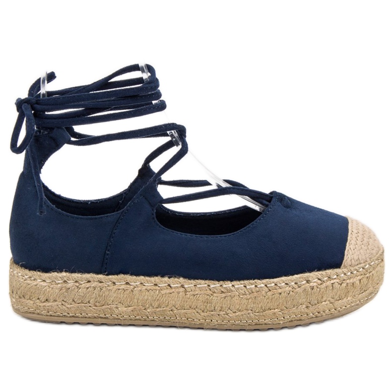 Corina Marinblå Tied Espadrilles
