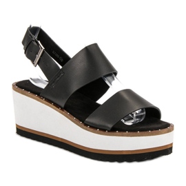 Corina Svarta sandaler på plattformen