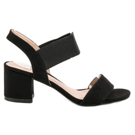 Sandaler med hög klack svart