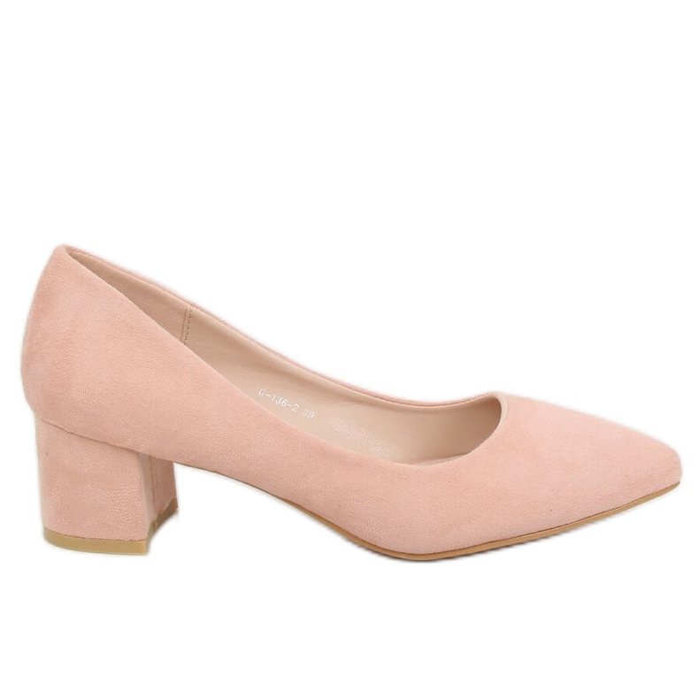 Pumps med låga klackar rosa G-136 Rosa