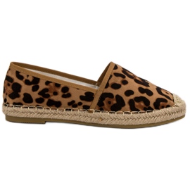 Fläckig Espadrilles brun