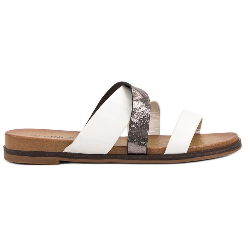 Vinceza Klassiska tofflor vit