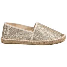 Cm Paris Glitter Golden Espadrilles gyllene