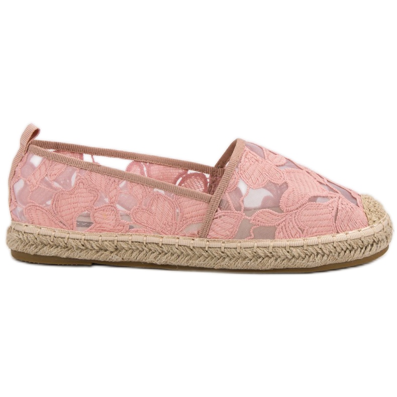 Lucky Shoes Rosa spets Espadrilles