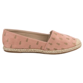 Lucky Shoes Pulver Espadrilles i ananas rosa