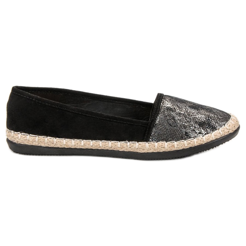 Lucky Shoes Svarta slip-on skor