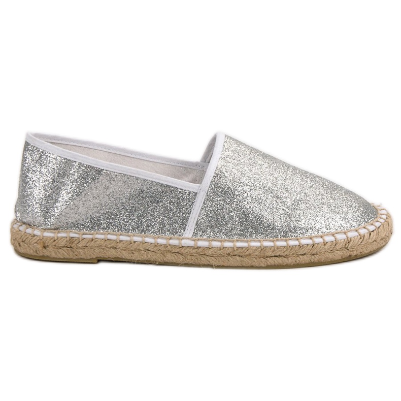 Cm Paris Glitter Silver Espadrilles grå