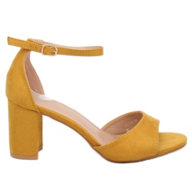 Gula högklackade sandaler VV-24 Gul