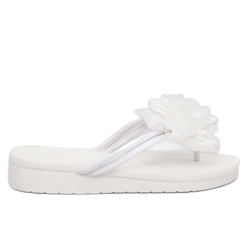 Vita flip-flops med en blomma CK103 Vit