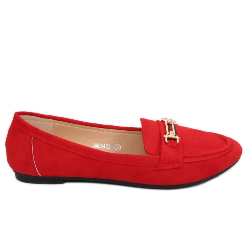 Röda dam loafers JM8542Z Rojo