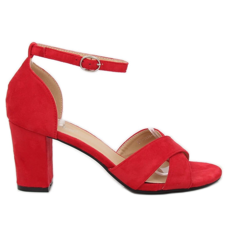 Röda FH-3M26 Röda sandaler på stolpen