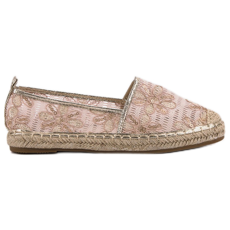 Lucky Shoes Lacy Espadrilles i blommor rosa