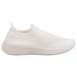 Weide Trendiga textilskor vit