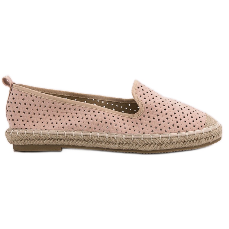 Lucky Shoes Powder Openwork Lords rosa