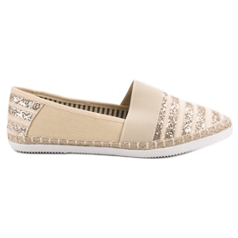 Kayla Glänsande Espadrilles gul