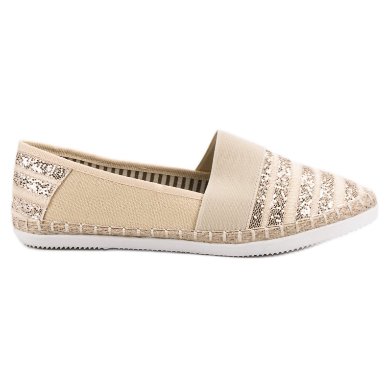 Kayla Glänsande Espadrilles gul
