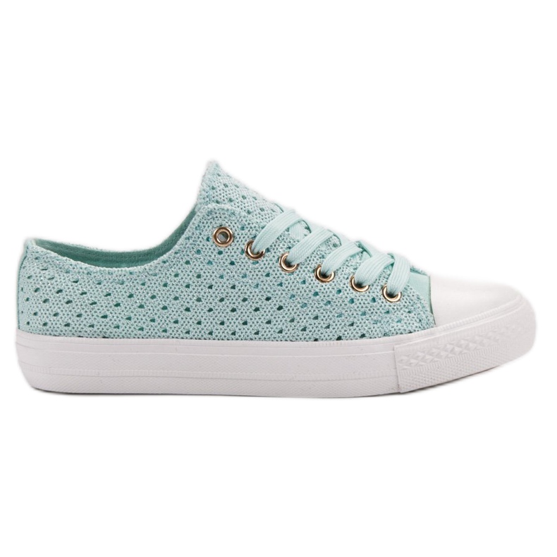 Mint textil sneakers grön