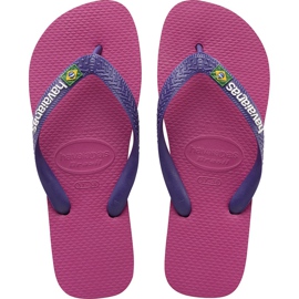 Havaianas Brasil logotyp hallonros mångfärgad