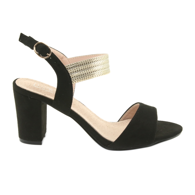 Sandaler på stolpen Filippo 817 svart / guld