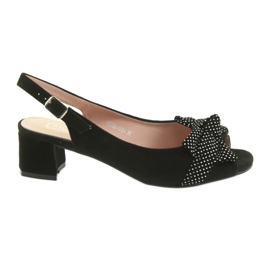 Bow Sandals Filippo 788 svart / prickar vit