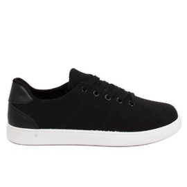 Svarta kvinnors svarta sneakers 7062-Y Black