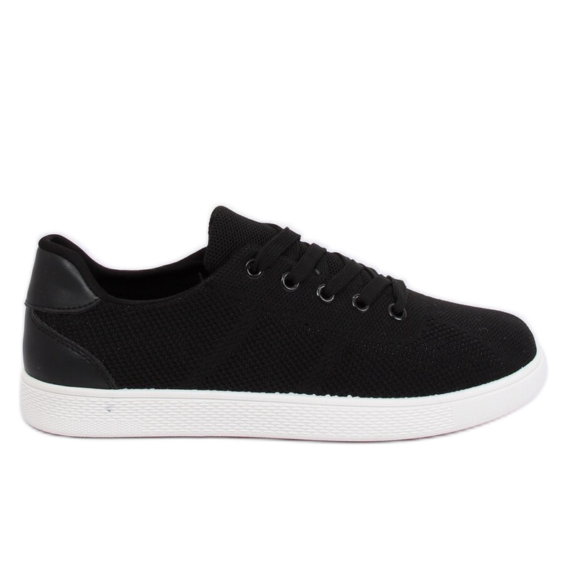 Svarta kvinnors svarta sneakers 7062-Y Black