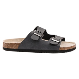 Bekväma tofflor för kvinnor svart