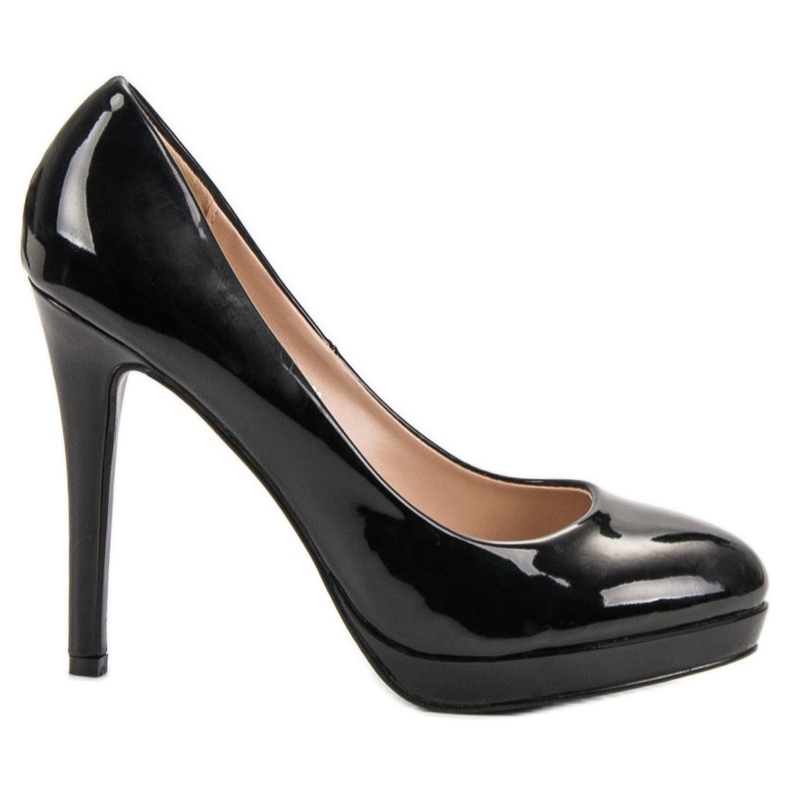 Small Swan Lackerade stift på plattformen svart