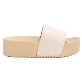 Anesia Paris Mocka tofflor på plattformen brun