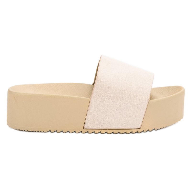 Anesia Paris Mocka tofflor på plattformen brun