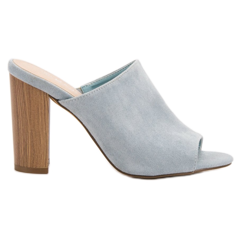 Kayla Inbyggda högklackade sandaler blå