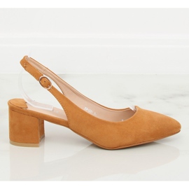 Pumpar med exponerad hälkamel S0-231 Camel II-GAT brun