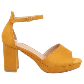 Gula högklackade sandaler 6952-GL Gul