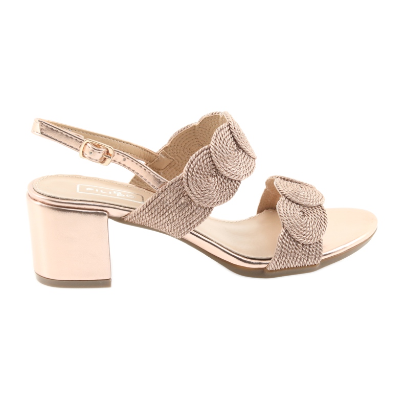 Sandaler med gyllene sladd soutache Filippo 793