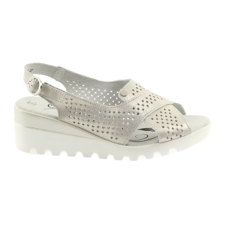 Gyllene damsandaler på kilen Filippo 729