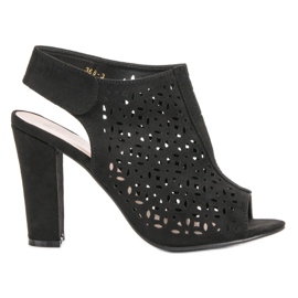 Queen Vivi Openwork sandaler med överdelar svart