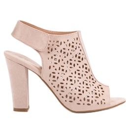 Queen Vivi Openwork sandaler med överdelar rosa