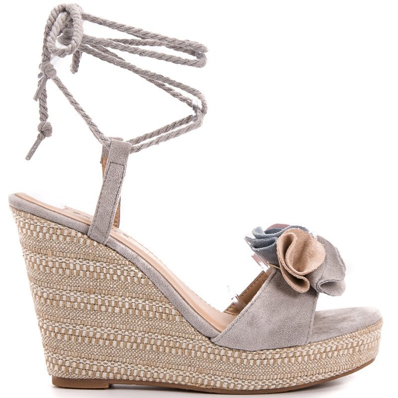 Seastar Knutna sandaler på kilen grå